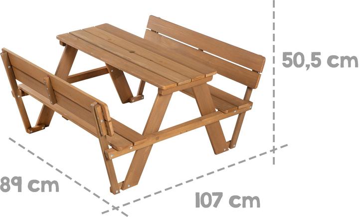 Produktbild Roba Kindersitzgruppe 'PICKNICK for 4' Outdoor +, teak, mit Lehne und Bankkissen Little Stars