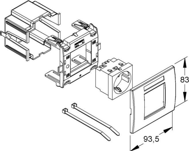 Actual product image Niedax GES 1 R EDV device installation system
