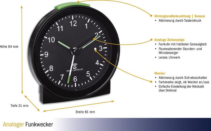 Actual product image TFA Radio controlled alarm clock