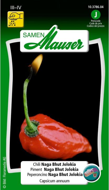 Samen Mauser Chili Naga Bhut Jolokia (Groentezaden)