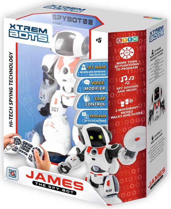 Actual product image Xtrem Bots BLUE ROCKET Spy robot JAMES