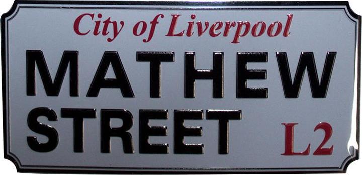 Actual product image Rock Off Mathew Street Liverpool Sign Embossed Fridge Magnet (1 x)