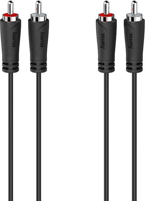 Produktbild Hama Kabel Audio 2 Cinch-Stecker – 2 Cinch-Stecker 0,5 m (0.50 m)