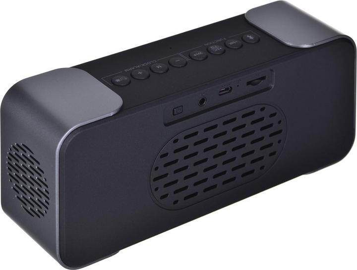 Actual product image Adler Wireless alarm clock with radio AD 1190 AUX in, Silver/Black, Alarm function