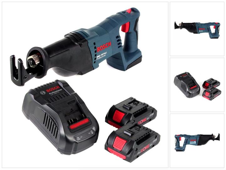 Produktbild Bosch Professional Bosch GSA 18 V-Li Akku Säbelsäge 18V + 2x Akku 4,0Ah + Ladegerät