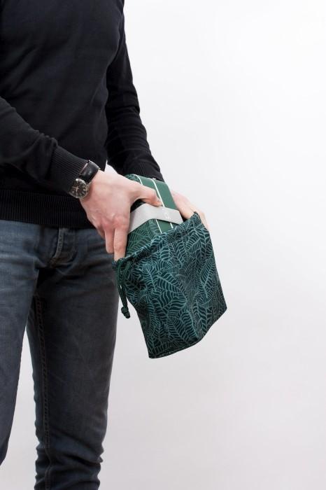 Actual product image Monbento Lunch Bag MB Pochette M Jungle - Polyester Bento Bag - Perfect for Office/Meal Prep/S