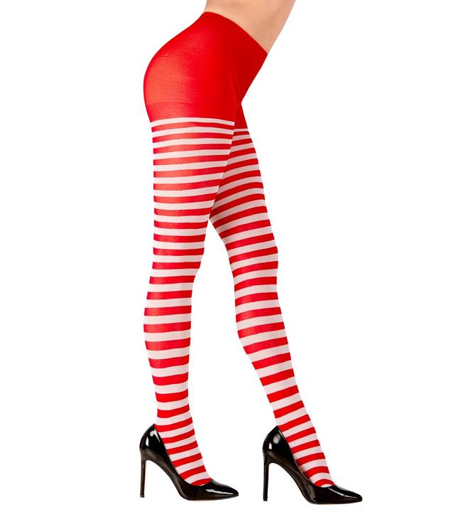 Image du produit Widmann Collants à rayures rouges et blanches 70 DEN (70 DEN, Taille unique)