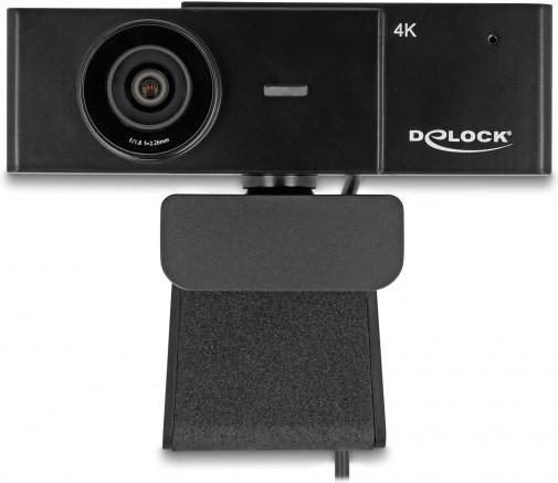 Produktbild Delock USB UHD Webcam mit Mikrofon 4K 30 Hz 110° Blickwinkel und Stativ (8.30 Mpx)