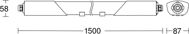 Produktbild Steinel LED-Wannenleuchte 42W 4000K 5940lm gr 058722 (5940 lm)