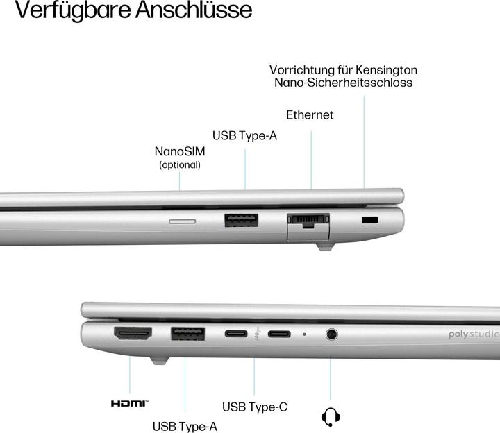 Produktbild HP ProBook 4 G1q (14", Snapdragon X X1-26-100, 32 GB, 512 GB, DE)