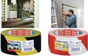 Actual product image tesa PREMIUM signal marking tape, self-adhesive PVC warning tape for permanent marking (50 mm)