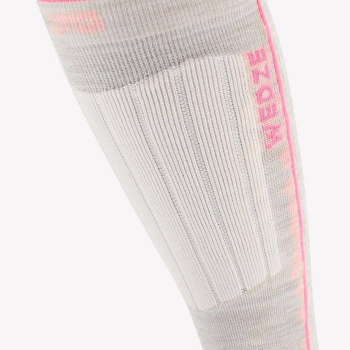 Produktbild Wedze Skisocken Snowboardsocken Erwachsene Wolle - 900 Wool beige/ neonpink (38, 40)