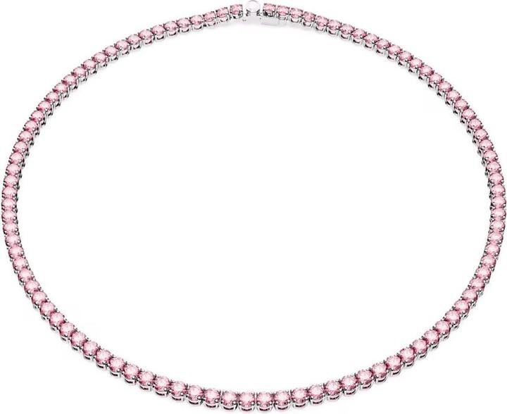 Immagine prodotto Swarovski 5681800 Ketting Matrix Tennis zilverkleurig-roze 41 cm. (Metallo Swarovski, 41 cm)