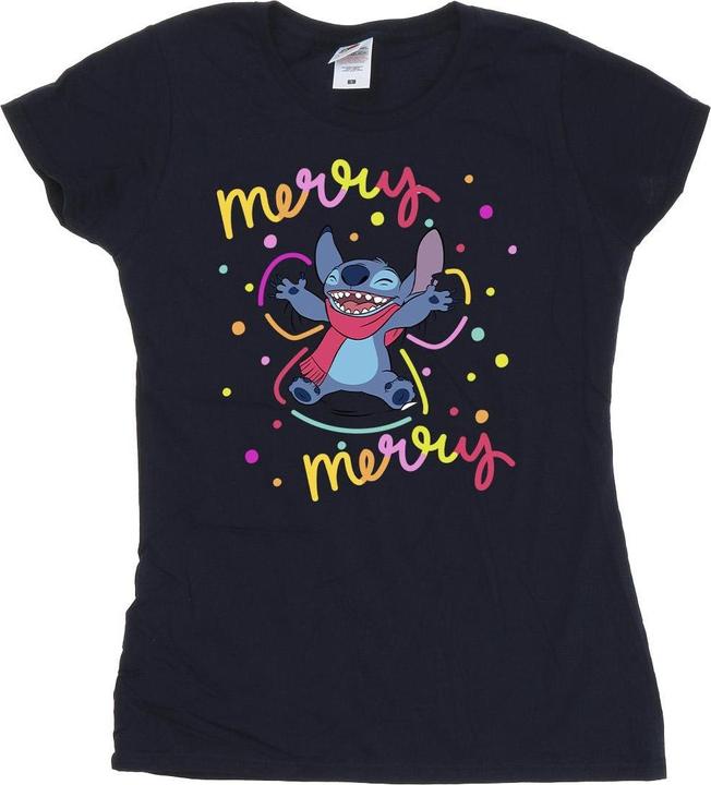 Disney Lilo & Stitch Merry Rainbow TShirt (XXL)