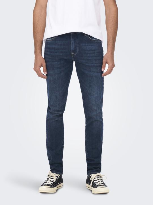 Actual product image Only & Sons ONSLOOM DARK BLUE Slim Fit Jeans (W30/L34)