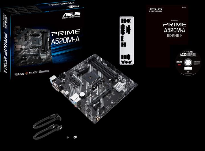 Produktbild ASUS PRIME A520M-A II/CSM (AM4, AMD A520, mATX)