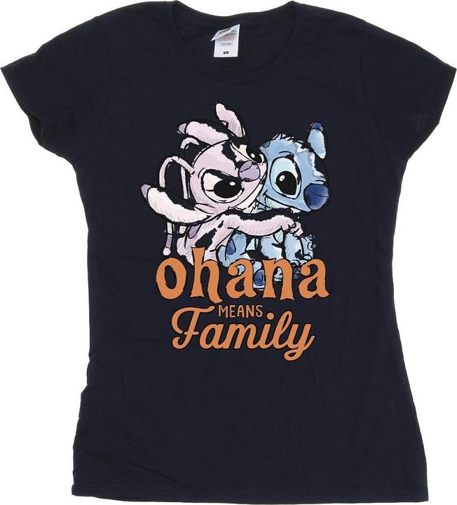 Disney Lilo And Stitch Ohana Angel Hug TShirt (XL)