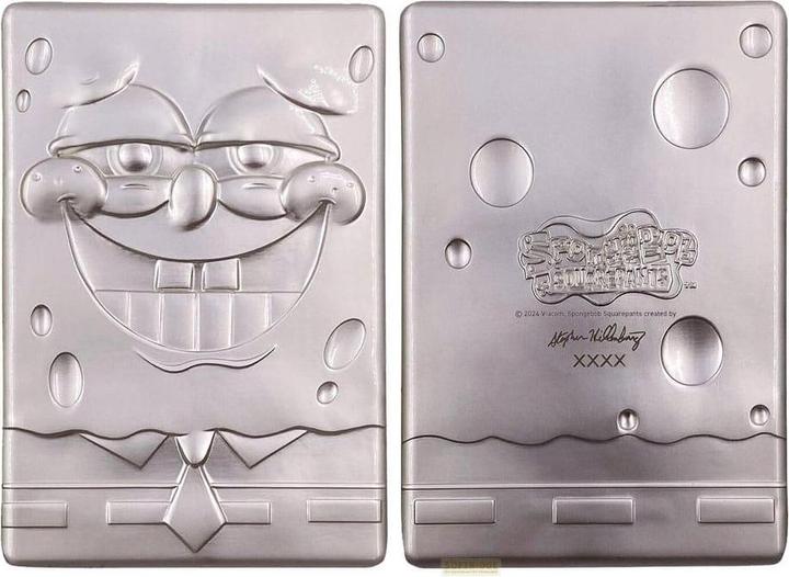 Actual product image Fanattik BOB L'EPONGE - 25ans - Lingot en Métal - Limited Edition Silver