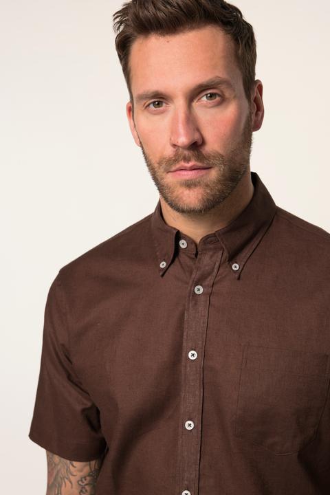 Produktbild JP1880 Hemd, Halbarm, Leinenmix, Buttondown-Kragen, Modern Fit (XXL)