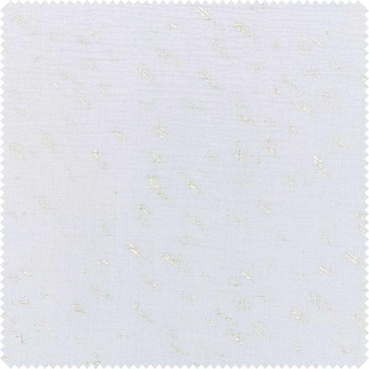 Produktbild Rico Design Krinkel-Musselin Baumwoll-Stoff mit Silber-Effekt "Wild Stripes-Hellgrau", 130 cm brei...