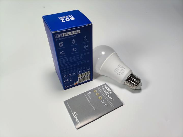 Immagine prodotto Sonoff B02-B-A60 - Lampadina Wi-Fi Smart LED (E27, 9 W, 806 lm, 1 x, F)