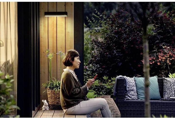 Actual product image Sygonix SY-5801968 Solar outdoor wall light neutral white anthracite grey (1000 lm, IP54)