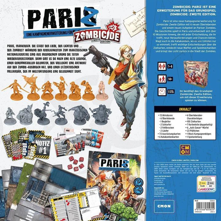 Immagine prodotto Cmon Zombicide 2. Edition - PariZ (Tedesco)