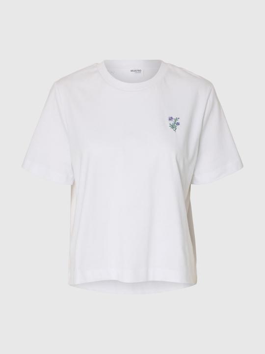 Actual product image Selected Femme Besticktes T-Shirt mit Rundhalsausschnitt (L)