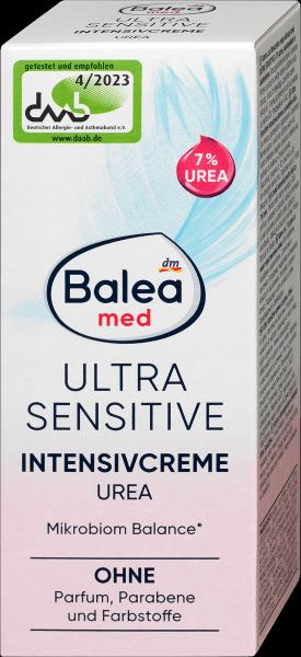 Produktbild dm Balea MED Intensivcreme Urea Ultra Sensitive (50 ml, Tagescreme)