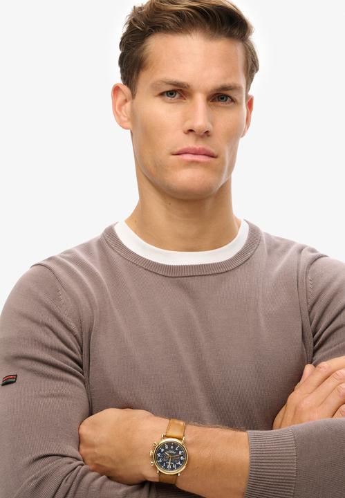 Immagine prodotto Superdry Leichtes Essentials Strick-Sweatshirt mit Rundhalsausschnitt (L)