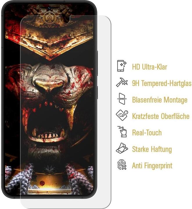 Actual product image Protectorking 6x real tempered 9H armoured glass 3D CLEAR (6 Piece, Samsung Galaxy S22+)