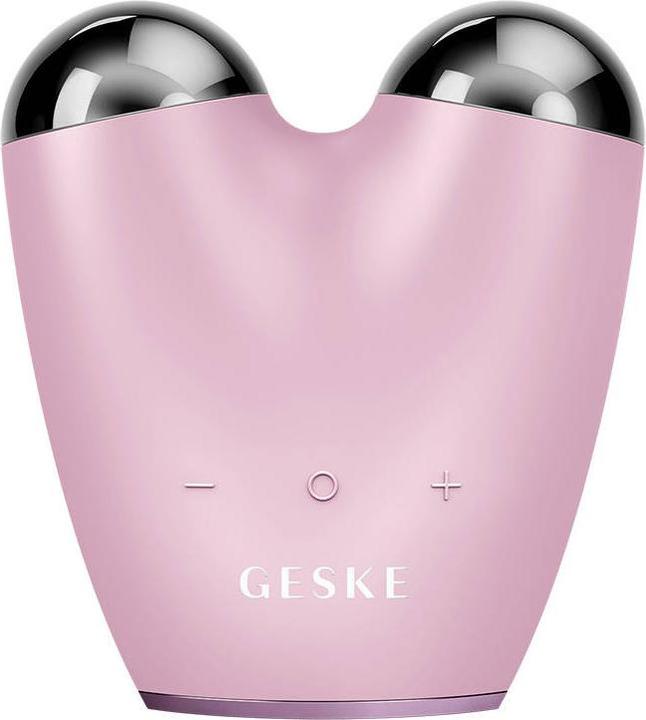 Actual product image Konjac Sponge Mikroprądowy lifting do twarzy 6w1 Geske z Aplikacją (różowy)