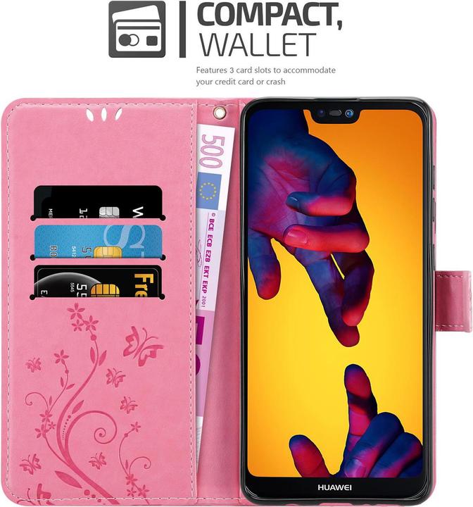 Actual product image Cadorabo Case Flower Book (Huawei Nova 3E)