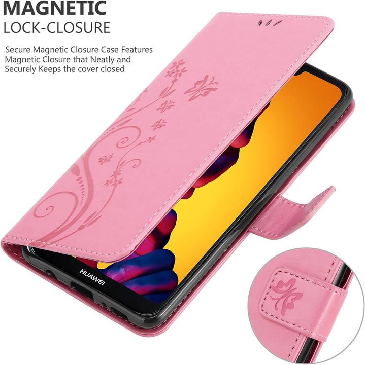 Actual product image Cadorabo Case Flower Book (Huawei Nova 3E)