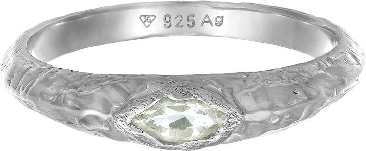 Actual product image Haze & Glory Ring Amethyst Light Green Rough Structure 925 Sterling Silver (58, 925 Silver)