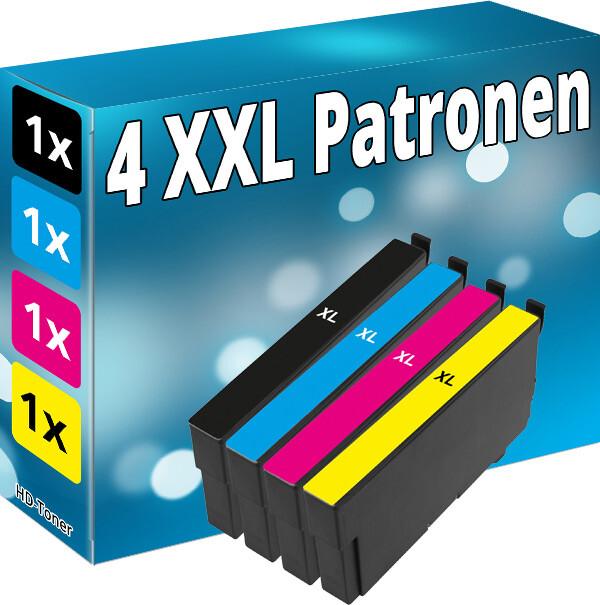 Produktbild Druckfuxx 4x Patronen für Epson WorkForce WF 3820 DWF 7840 DTWF 7835 DTWF 7830 D (M, C, Y, BK)
