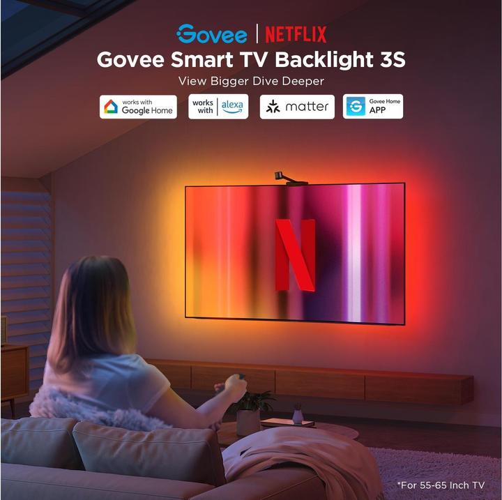 Produktbild Govee Envisual TV Backlight (Warmweiss, RGBIC, 360 cm, Indoor)
