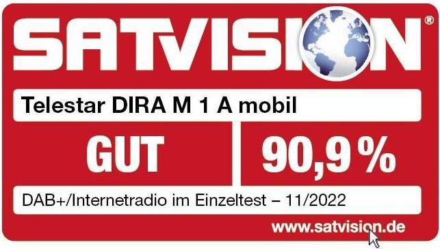 Image du produit Telestar DIRA M 1 A mobil (FM, DAB+ DAB, VHF, Webradio, Bluetooth, WiFi)