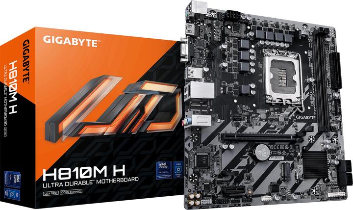 Produktbild Gigabyte H810M H mATX Mainboard Sockel 1851 VGA/HDMI (LGA 1851, Intel H810, mATX)