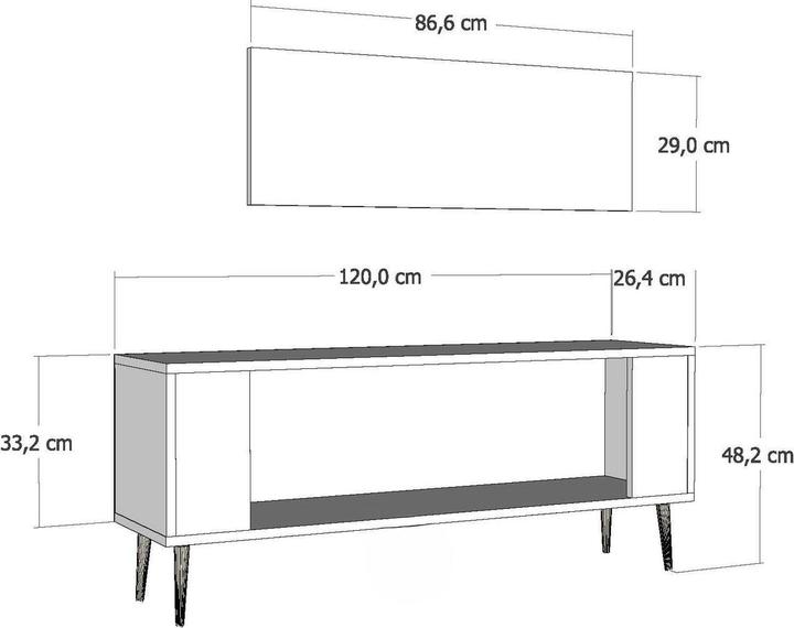 Image du produit Kalune Design Retrol Glamour TV Stand