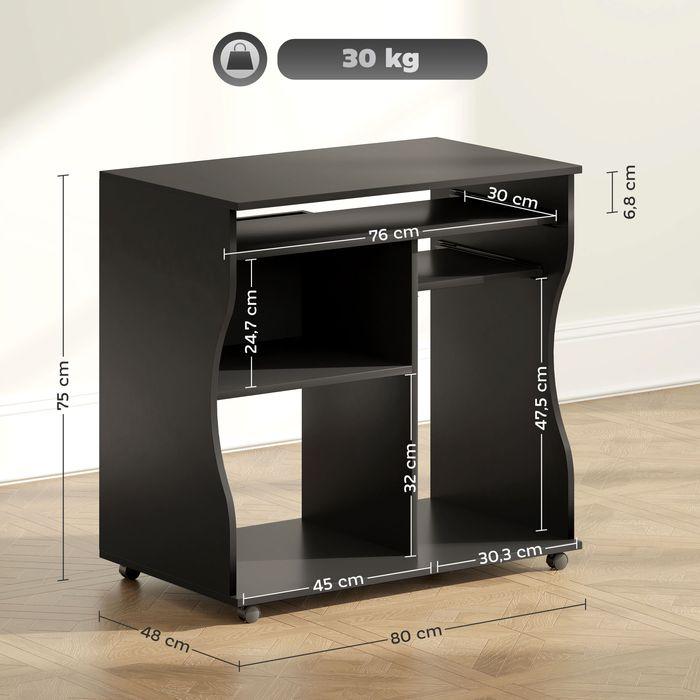 Immagine prodotto Swisshandel24 Tavolo da computer (80 x 48 x 75 cm)