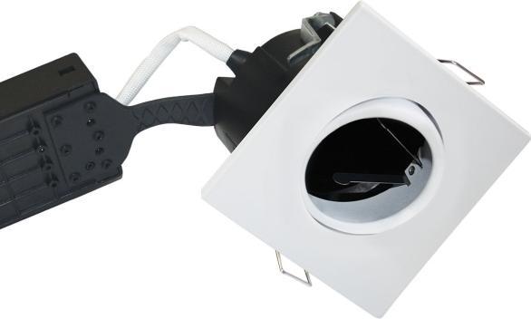 Nordtronic Uni Install - Downlight ekskl. GU10 Lyskilde - Firkantet Hvid