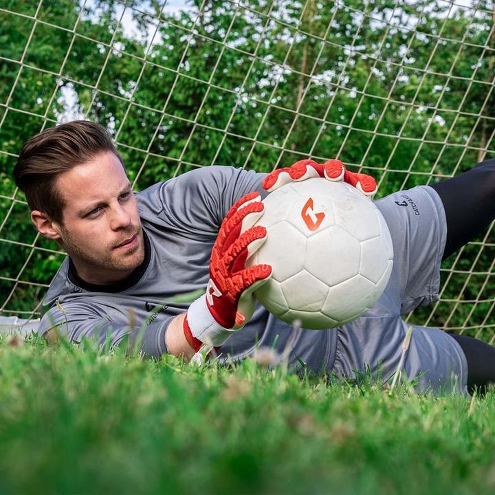 Produktbild Catch & Keep Fussballhandschuhe Fly Red Soul Gr. 6 Rot Torwart Keeper Goalie Handschuhe (6)