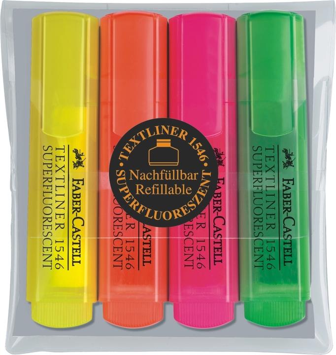 Actual product image Faber-Castell Textliner, case of 4 fluorescent (Multicoloured, 1 mm, 4 x)