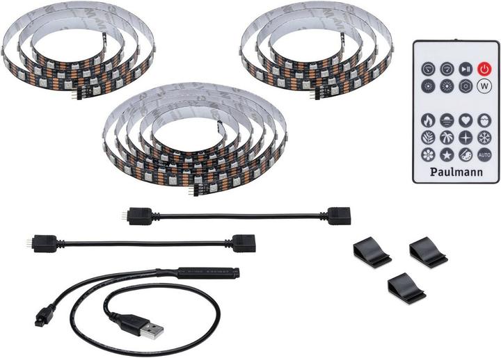 Actual product image Paulmann Luminaires USB TV Strips RGB 75 inch (RGB, 310 cm, Indoor)