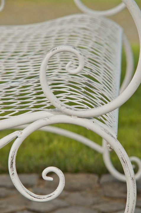 Image du produit CLP Banc de jardin Tara, blanc antique