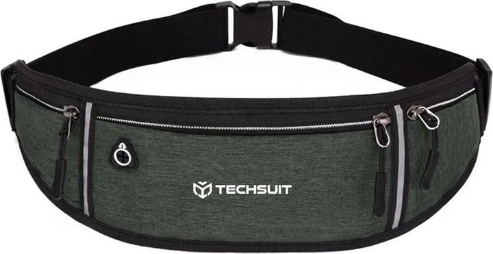 Techsuit - Waist Bag (CWB3) - with Belt for Recreational Activity, Fitness - Green