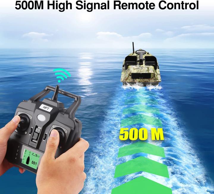 Image du produit Bilbear Bateau amorceur avec GPS, pêche à la carpe, camo