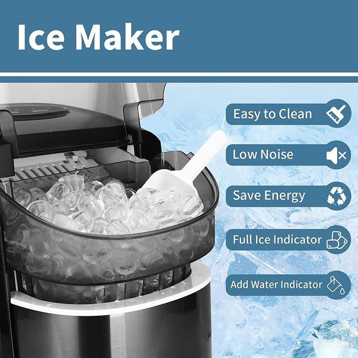 Produktbild Vpcok Direct Eiswürfelmaschine, 12Kg, Schwarz