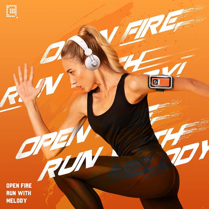 Actual product image Coconise 64GB MP3 Player, orange